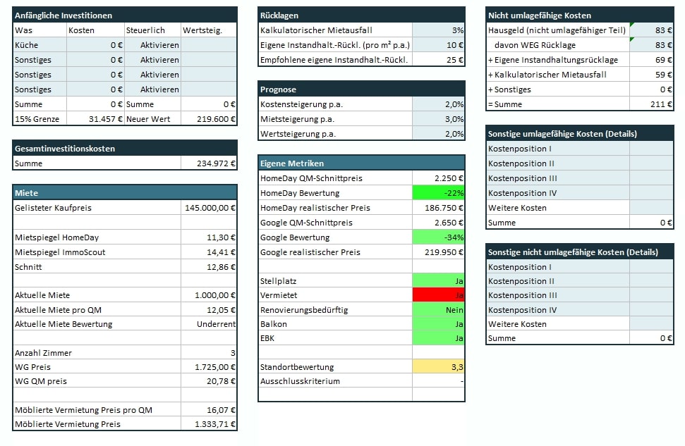 Excel Calculation